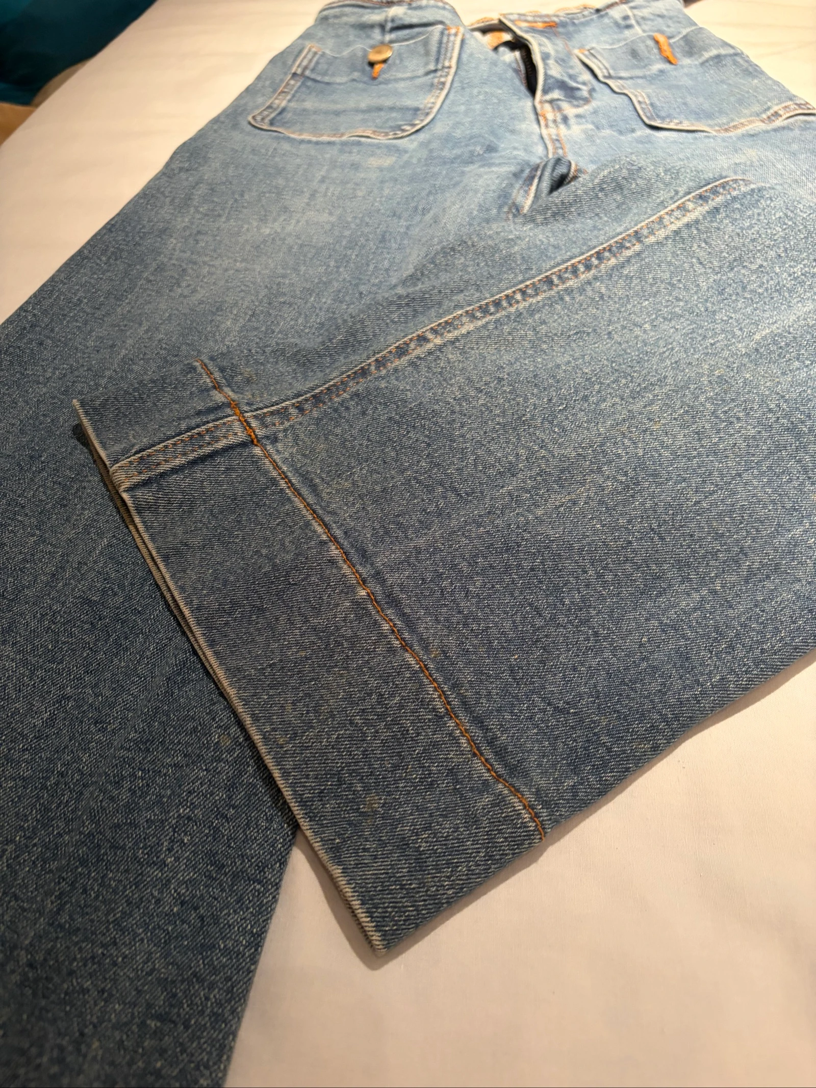 Calça jeans larga azul – photo 3